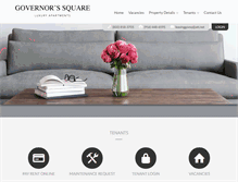 Tablet Screenshot of governorssquareapartments.com